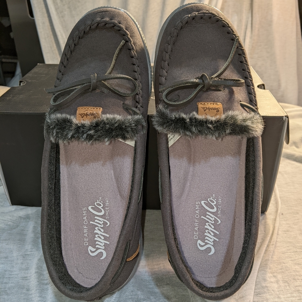 Robin Ultrasuede Faux Fur Trim MoccasinSUPPLY CO BY DEARFOAMS